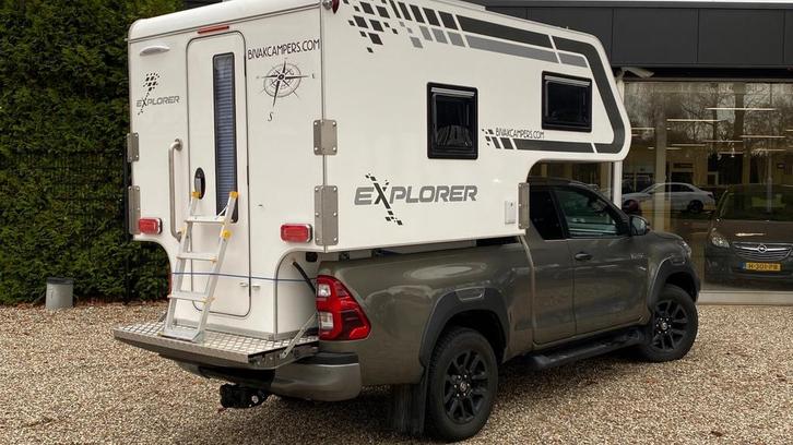 Explorer Camperopbouw 2024 voor Toyota Hilux - Zeer nette st, Caravans en Kamperen, Campers, Particulier, tot en met 2, Alkoof