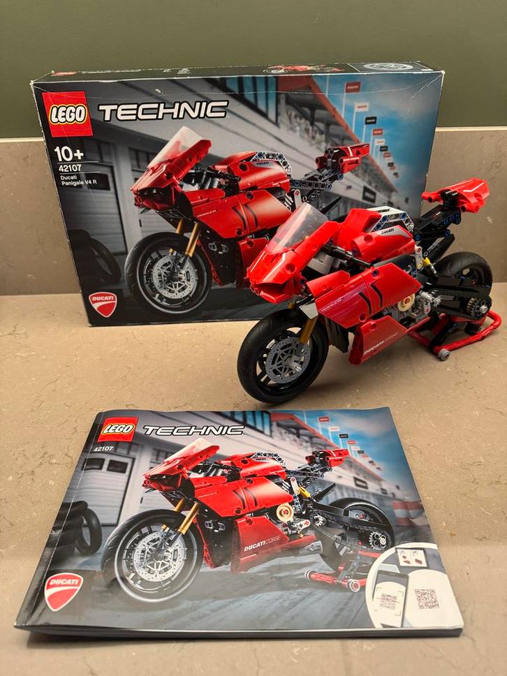 LEGO Technic 42107 Ducati Panigale V4 R - Compleet!, Kinderen en Baby's, Speelgoed | Duplo en Lego, Zo goed als nieuw, Lego, Complete set