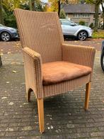 Lloyd Loom set van 4 eetkamer stoelen in keurige staar, Huis en Inrichting, Stoelen, Ophalen, Gebruikt, Bruin, Riet of Rotan
