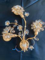 Palwa goudkleurige wandlamp, Huis en Inrichting, Lampen | Wandlampen, Ophalen of Verzenden, Zo goed als nieuw, Metaal, Hollywood regency