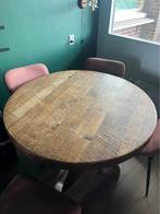 Ronde eettafel, Ophalen, Rond, Zo goed als nieuw, 100 tot 150 cm