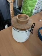 Pot met waxinelichthouder deksel, Huis en Inrichting, Woonaccessoires | Kandelaars en Kaarsen, Ophalen of Verzenden, Zo goed als nieuw