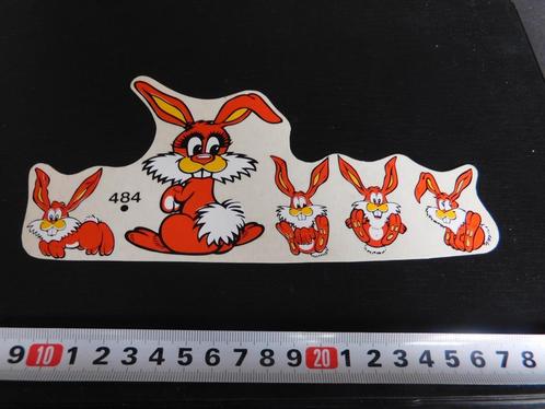 sticker set strip konijn Haas  Paashaas  Transparant, Verzamelen, Stickers, Zo goed als nieuw, Bedrijf of Vereniging, Ophalen