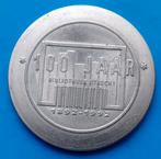 1 Dommetje Utrecht 1992 100 jaar Bibliotheek Utrecht, Postzegels en Munten, Penningen en Medailles, Verzenden, Overige materialen