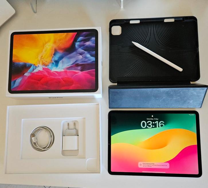 Apple iPad Pro 11" (2e gen) - Topstaat!, Computers en Software, Apple iPads, Zo goed als nieuw, Apple iPad, 11 inch, Grijs, Ophalen of Verzenden