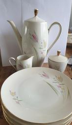 Teepot suikerpot melkkan 6 bordjes bavaria in goede staat, Ophalen of Verzenden