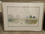 Aquarel met landschap Anton Maas (1 van set), Antiek en Kunst, Ophalen