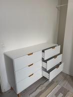Scandinavische ladekast wit, Huis en Inrichting, Kasten | Ladekasten, Ophalen, 100 tot 150 cm, 5 laden of meer, Zo goed als nieuw