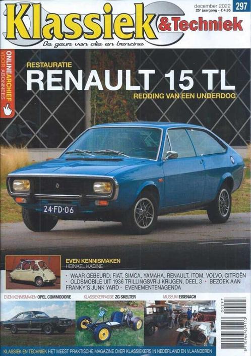 Klassiek & Techniek 297 2022 : Renault 15TL - Opel Commodore, Boeken, Auto's | Folders en Tijdschriften, Gelezen, Algemeen, Ophalen of Verzenden