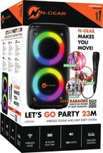 N-Gear Let’s Go Party - Draadloze box en karaoke machine, Ophalen of Verzenden, Nieuw, Complete set