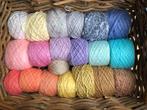 Restjes garen pastelkleuren, Verzenden, Nieuw, Breien of Haken, Wol of Garen