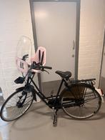 Zwarte Batavus dames fiets met roze BoBike stoeltje, Ophalen, Gebruikt, 47 tot 50 cm, Versnellingen