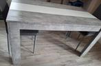 Eettafel met 4 stoelen - Betonlook, Huis en Inrichting, Tafels | Eettafels, Gebruikt, 100 tot 150 cm, Ophalen of Verzenden, Vier personen