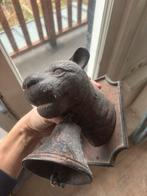 Bel/deubel gietijzer leeuwenkop, Ophalen of Verzenden, Gebruikt, Draadloos