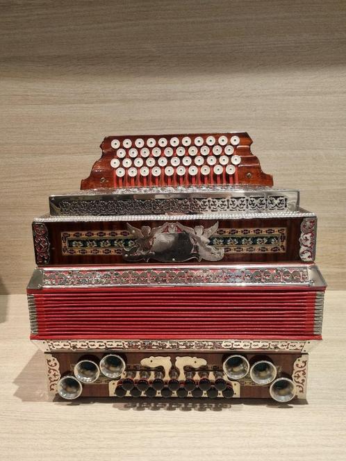 Novak Steirische Harmonica 4-rijer Gis-Cis-Fis-B, Muziek en Instrumenten, Accordeons, Gebruikt, Knopaccordeon, Overige formaten