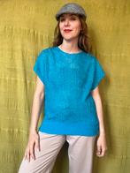 Vintage top/trui- blauw - patroon - glitter/zilver - S/36, Kleding | Dames, Truien en Vesten, Blauw, Ophalen of Verzenden, Vintage