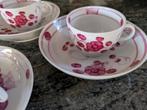 Porselein Rauenstein thee kop en schotels Rose antiek uniek, Ophalen of Verzenden