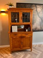 Buffetkast met glas in lood, Huis en Inrichting, Kasten | Buffetkasten, Gebruikt, 100 tot 150 cm, Glas in lood klassiek retro vintage modern landelijk brocante