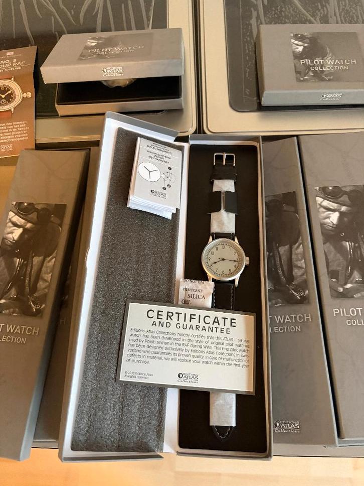 Pilot watch - Complete serie van Atlas Collections, Sieraden, Tassen en Uiterlijk, Horloges | Heren, Nieuw, Polshorloge, Overige merken