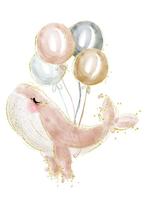 Kinderposter Poster Bultrug Walvis Roze A4 Little Dreamzzz, Ophalen of Verzenden, Nieuw, Wanddecoratie