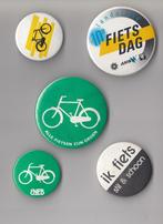 Fiets buttons ANWB ENFB, Verzamelen, Gebruikt, Niet vindbaar, Niet vindbaar, Speldje of Pin