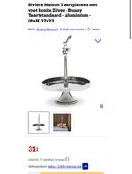 Nieuw, Riviera Maison Bunny Taartplateau Zilver, Ophalen of Verzenden, Nieuw