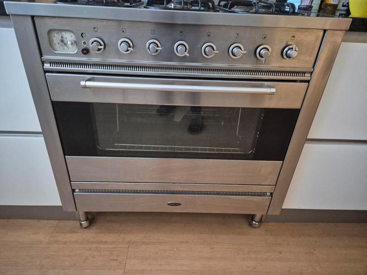 Boretti 6-pits Gasfornuis, Witgoed en Apparatuur, Fornuizen, Gebruikt, Vrijstaand, Gas, 5 kookzones of meer, 85 tot 90 cm, 60 cm of meer