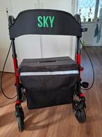 Gloednieuwe rode inklapbare lichtgewicht rollator, Ophalen, Lichtgewicht, Zo goed als nieuw