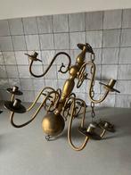Antieke Messing/ koperen kroonluchter  9-arms, Ophalen of Verzenden, Koper of Brons