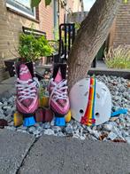 Rolschaatsen roze, zwart en blaue + K3 Helm regenboog meisje, Ophalen of Verzenden, Zo goed als nieuw, Kinderen