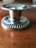 Verzilverd kandelaartje - 6 cm breed, Antiek en Kunst, Ophalen of Verzenden, Zilver