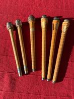 Vintage Franse industriële houten textielmolenspoel, Antiek en Kunst, Curiosa en Brocante, Ophalen of Verzenden