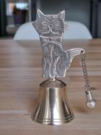 Vintage messing tafelbel poes, Antiek en Kunst, Ophalen of Verzenden, Koper