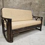 Vintage bamboe bank Manou jaren 70 bankje tweezitsbank, Ophalen of Verzenden, Huis en Inrichting