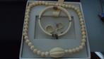 zilver met benen set ketting armband ring en oorringen, Ophalen of Verzenden, Zo goed als nieuw, Wit, Zilver