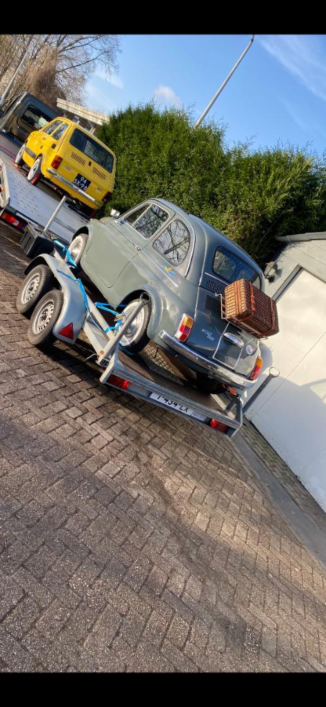 Autotranspotter voor kleine auto’s brommobiel fiat 500 oldti, Auto diversen, Aanhangers en Bagagewagens, Zo goed als nieuw, Ophalen
