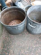 Oude zinken emmer, Ophalen, Gebruikt