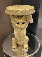 Clayre & Eef Bijzettafel Kat 25x23x36 cm Goudkleurig, Huis en Inrichting, Tafels | Eettafels, Minder dan 50 cm, 50 tot 100 cm