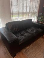 Lederen zwarte banken, Huis en Inrichting, Ophalen, Gebruikt, 150 tot 200 cm, Vierpersoons of meer