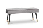Lifa Living bank Barcelona grijs met zwart gouden poot, Ophalen, Hout, Minder dan 50 cm, 125 cm of meer
