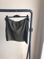 Rok met imitatieleren details en goudkleurige rits maat XL, Verzenden