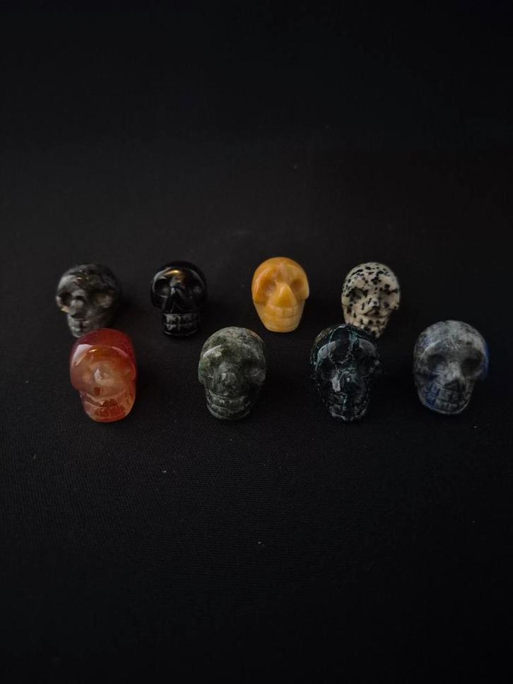 Edelstenen Skull Set - Kerst & Sinterklaas Tip!, Verzamelen, Mineralen en Fossielen, Ophalen of Verzenden