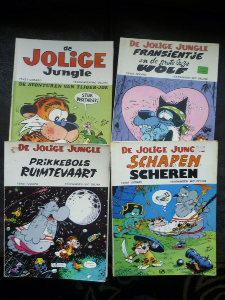 De Jolige Jungle 4 albums, Boeken, Stripboeken, Gelezen, Meerdere stripboeken, Ophalen
