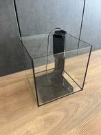 Kubus vorm aquarium zwart 30L met filter, Dieren en Toebehoren, Vissen | Aquaria en Toebehoren, Ophalen of Verzenden, Zo goed als nieuw