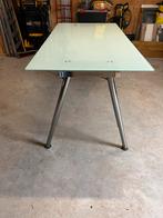 Glazen Eettafel met Chrome Poten, Ophalen