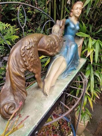 Prachtig Art Deco sculptuur (1e helft vorige eeuw) brocante beschikbaar voor biedingen