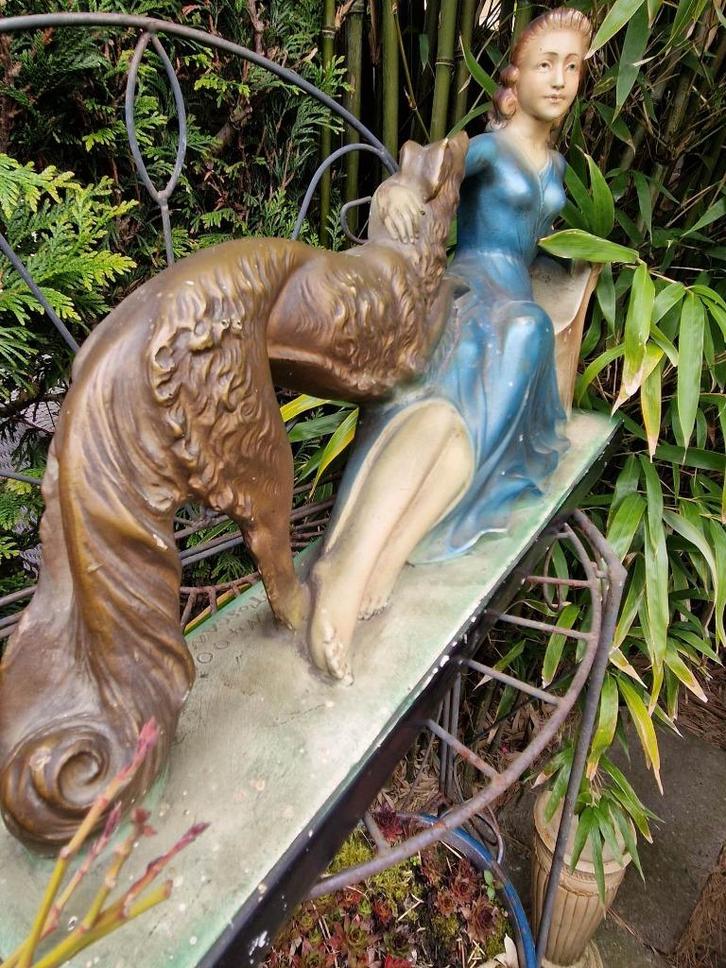 Prachtig Art Deco sculptuur (1e helft vorige eeuw) brocante, Antiek en Kunst, Antiek | Keramiek en Aardewerk, Ophalen of Verzenden