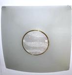 Vintage vibea quadra ice plafondlamp wit glas brass murano, N, N, Vintage, Ophalen of Verzenden