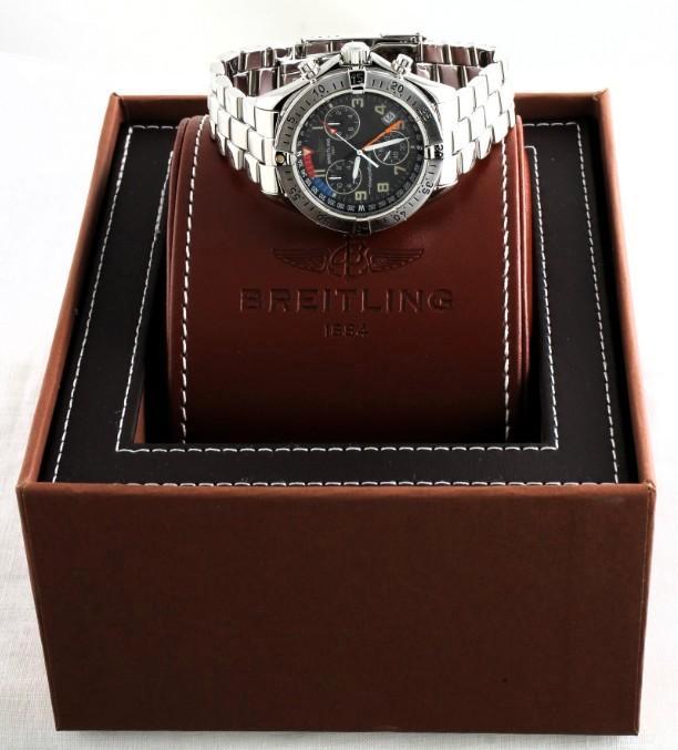 Breitling Transocean A53040.1, Sieraden, Tassen en Uiterlijk, Horloges | Heren, Zo goed als nieuw, Polshorloge, Breitling, Staal