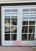 dubbele tuindeur incl kozijn, Ophalen, Gebruikt, 120 cm of meer, Buitendeur